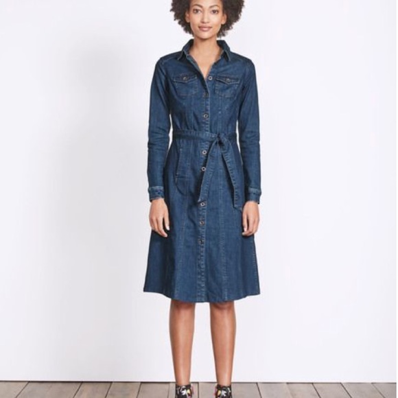 denim dress tie waist